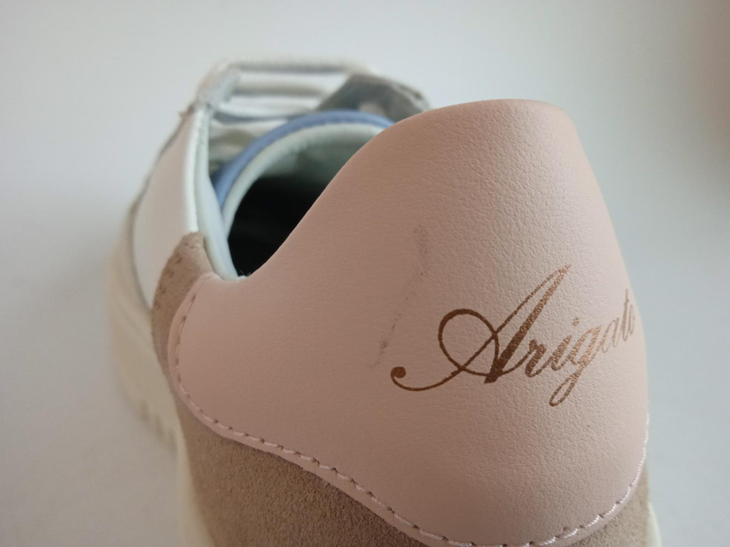 AXEL ARIGATO Ladies White & Pink Leather Orbit Lace-Up Trainers Size UK4 NEW