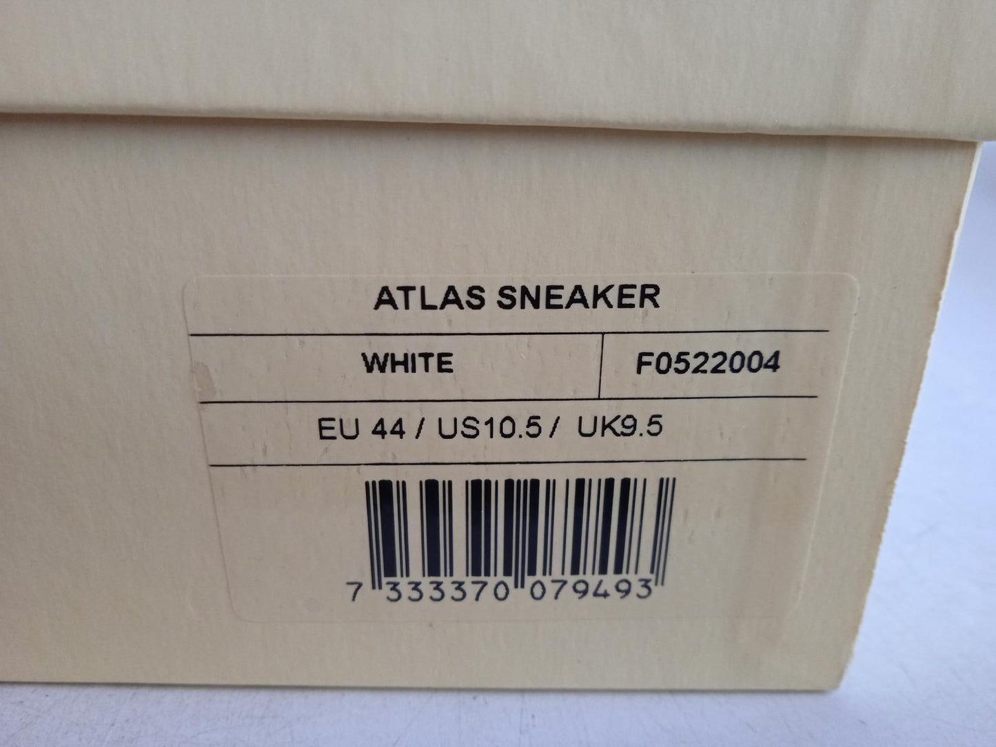 AXEL ARIGATO Men's White Leather Low Top Atlas Lace-Up Trainers Size UK9.5 NEW