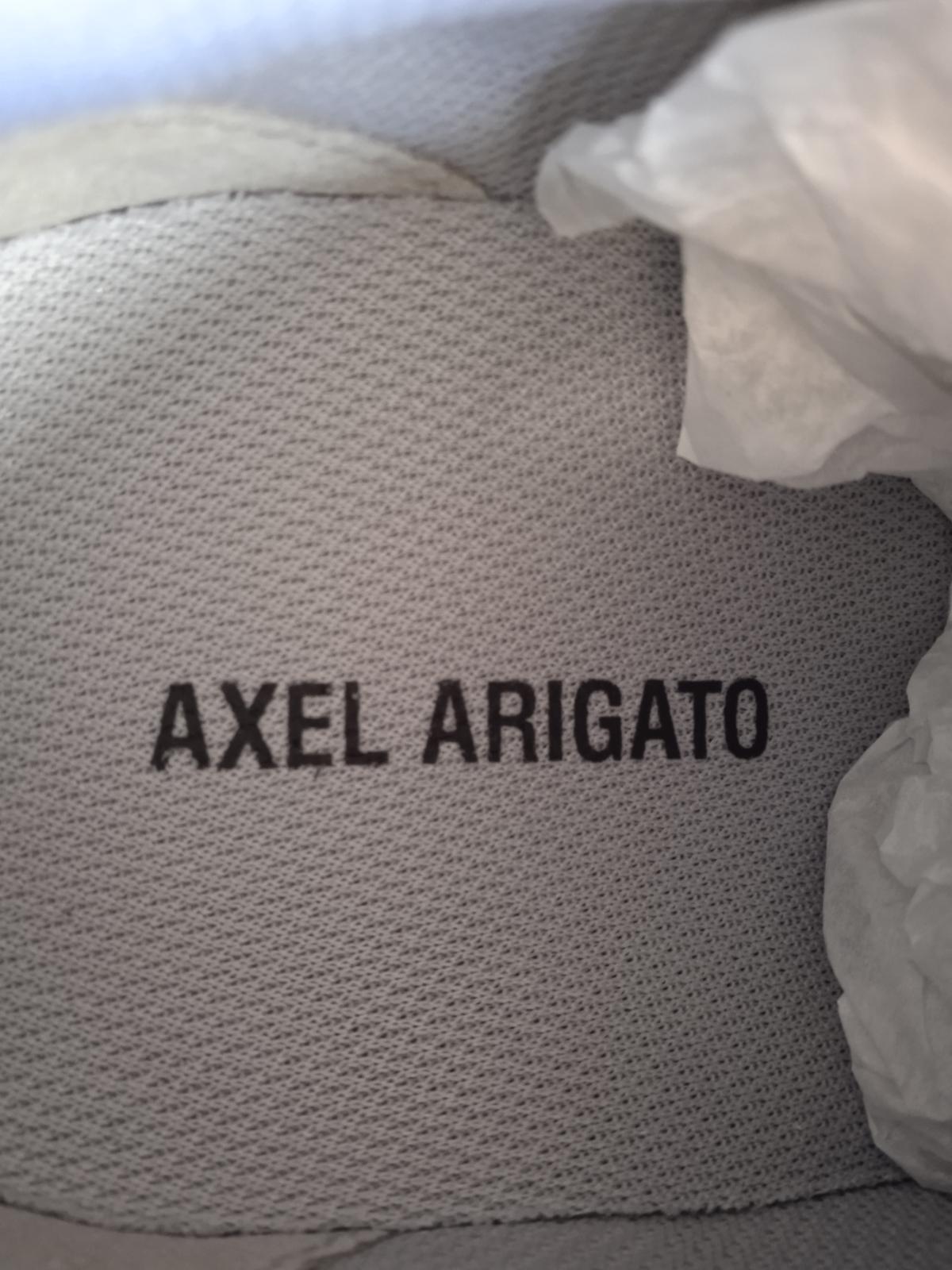 AXEL ARIGATO Ladies White & Silver Leather Marathon Runner Trainers Size UK5 NEW
