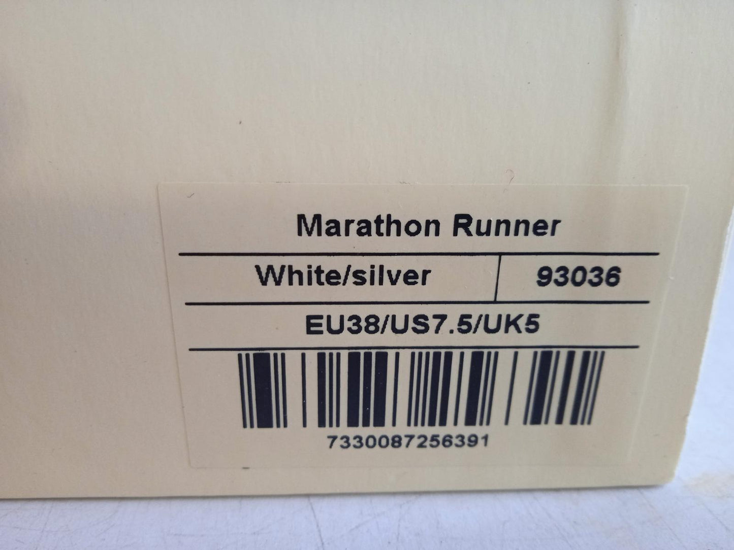 AXEL ARIGATO Ladies White & Silver Leather Marathon Runner Trainers Size UK5 NEW