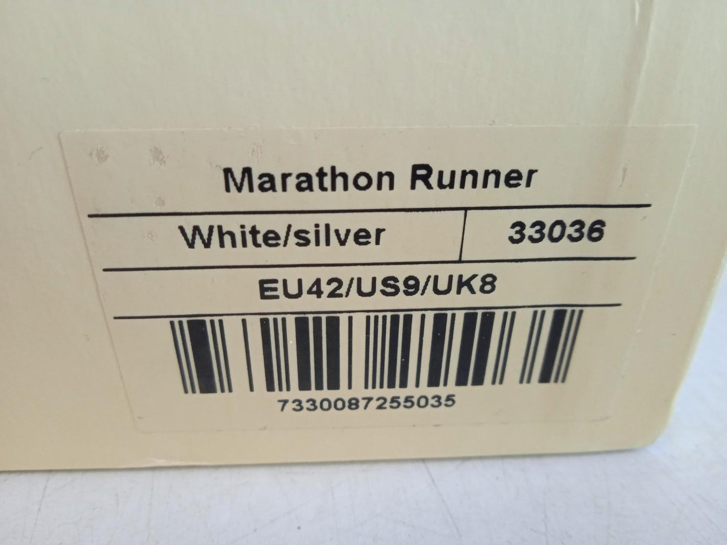 AXEL ARIGATO Men's White & Silver Leather Marathon Runner Trainers UK8 NEW