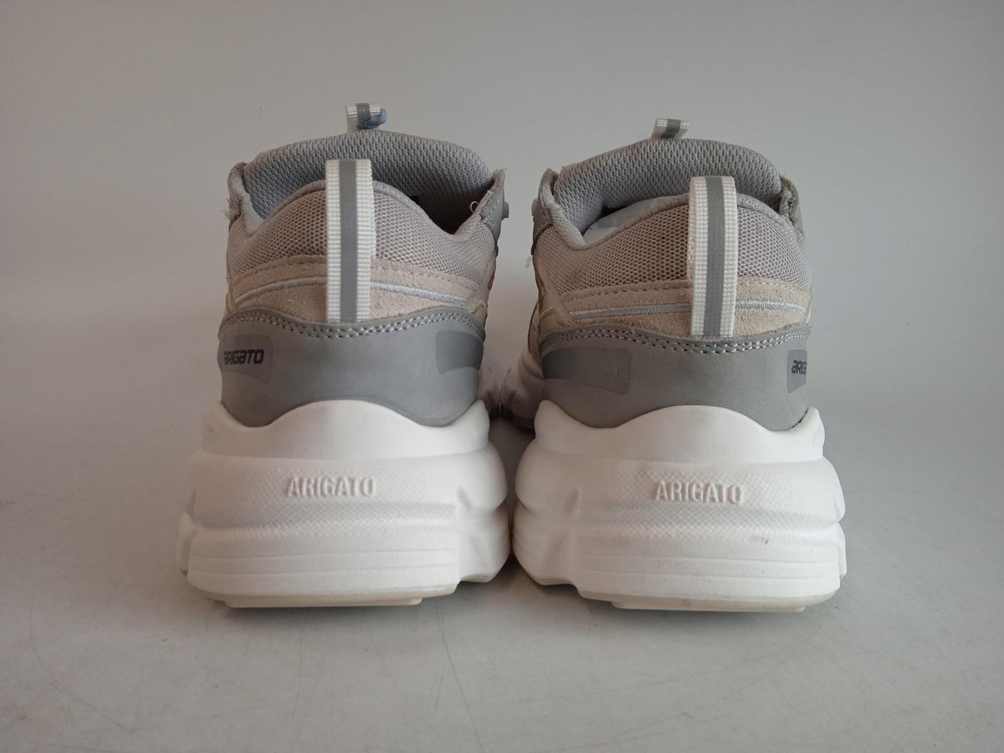 AXEL ARIGATO Ladies Beige & Grey Leather Marathon R-Trail Trainers UK2.5 NEW