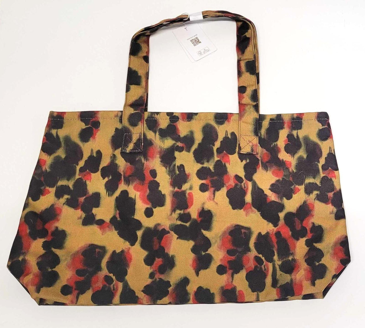 TED BAKER Sheliay Ladies Brown Black Print Sand Dune Canvas Tote Bag BNWT
