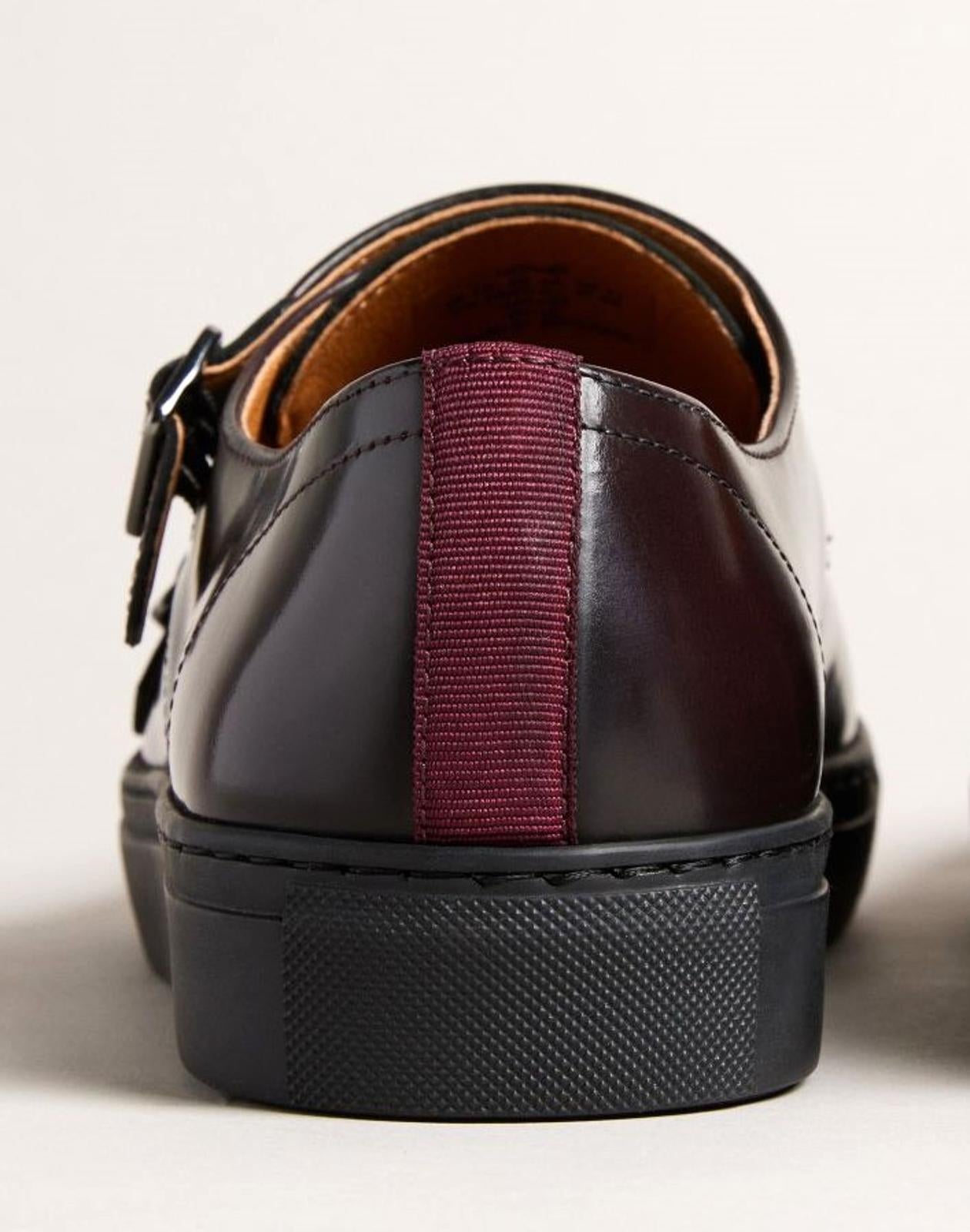 TED BAKER Donnel Oxblood Brown Hybrid Hi Shine Double Monk Shoe EU41 UK7 BNIB