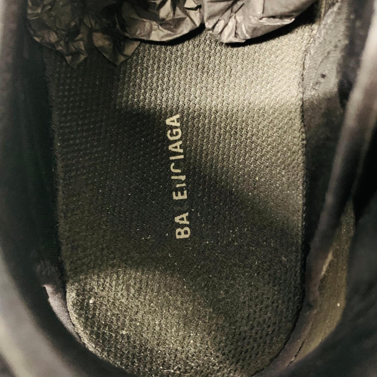 BALENCIAGA Ladies Black Track Sandal Strap Trainer Sneaker Leather UK5 NEW