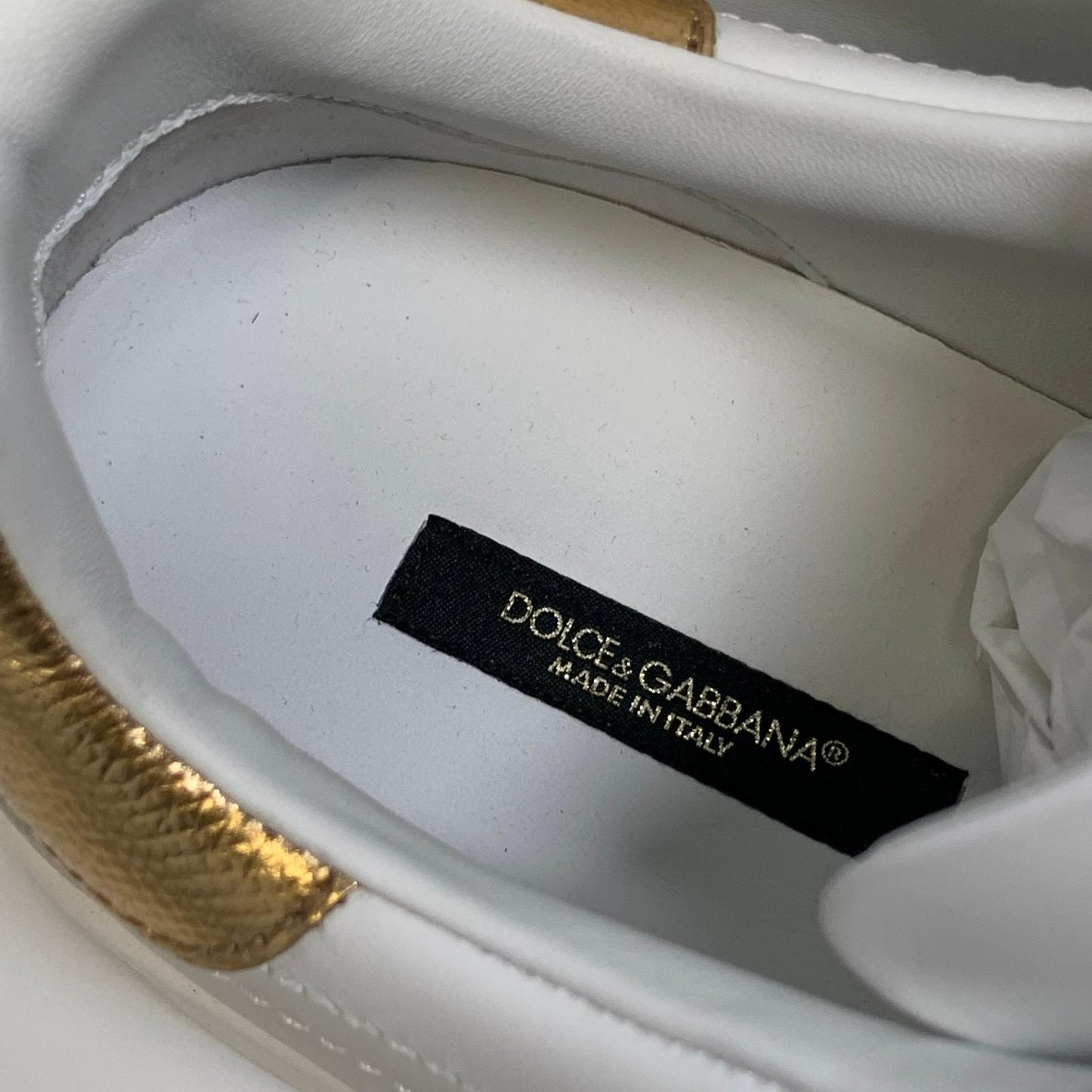 DOLCE & GABBANA Men's Sneaker Trainer Portofino White Leather SNK Shoe UK10 NEW