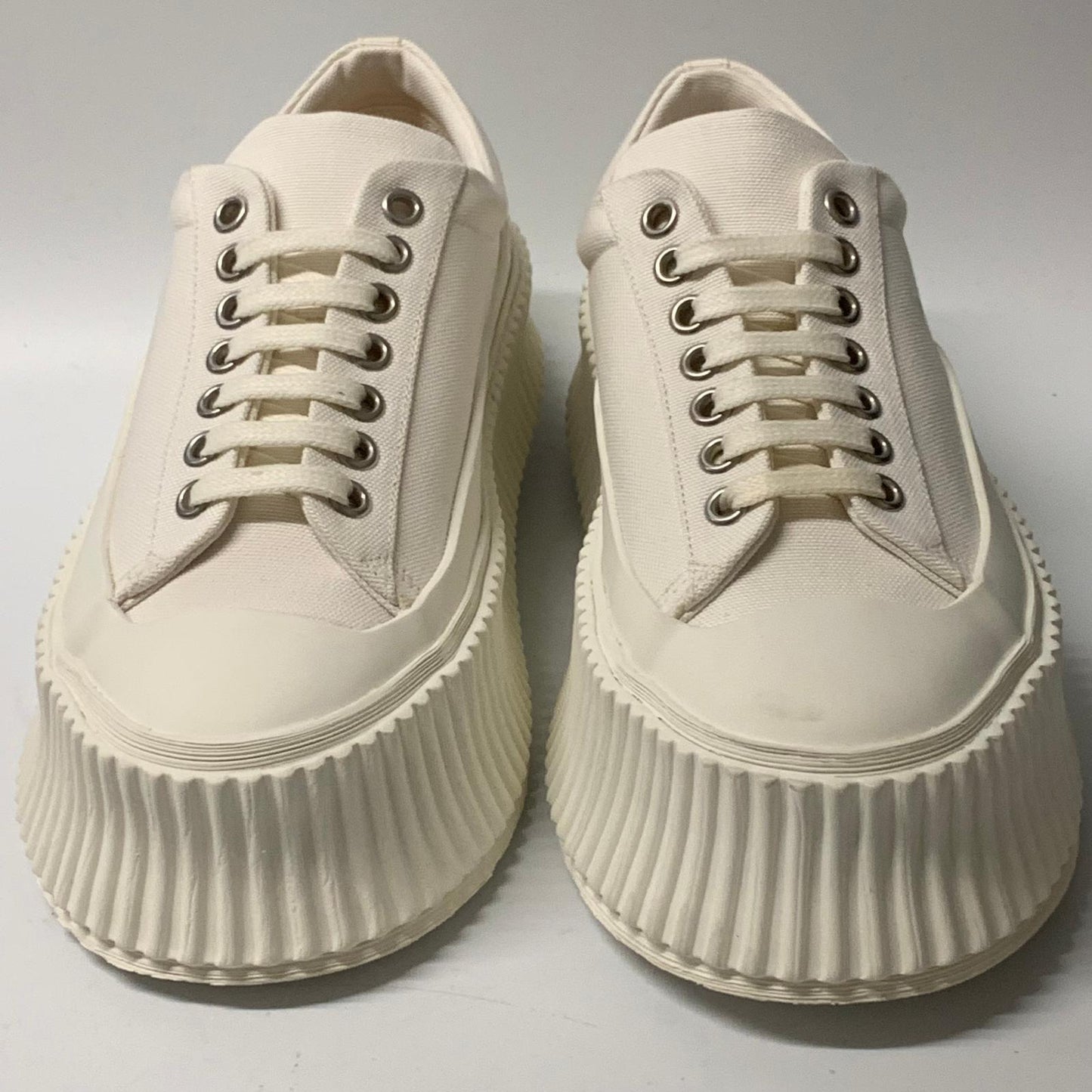 JIL SANDER Ladies Sneaker Platform Trainer White Synthetic Shoe UK2.5 NEW