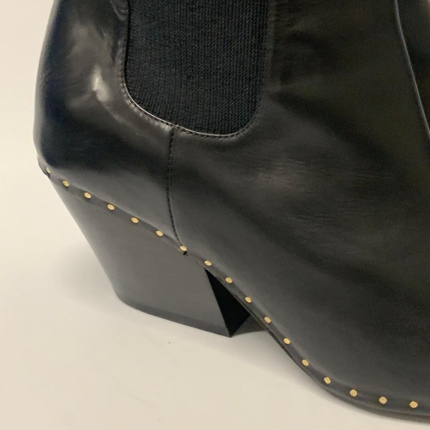 JIL SANDER Ladies Slip On Heel Black Leather Shoe UK7 NEW