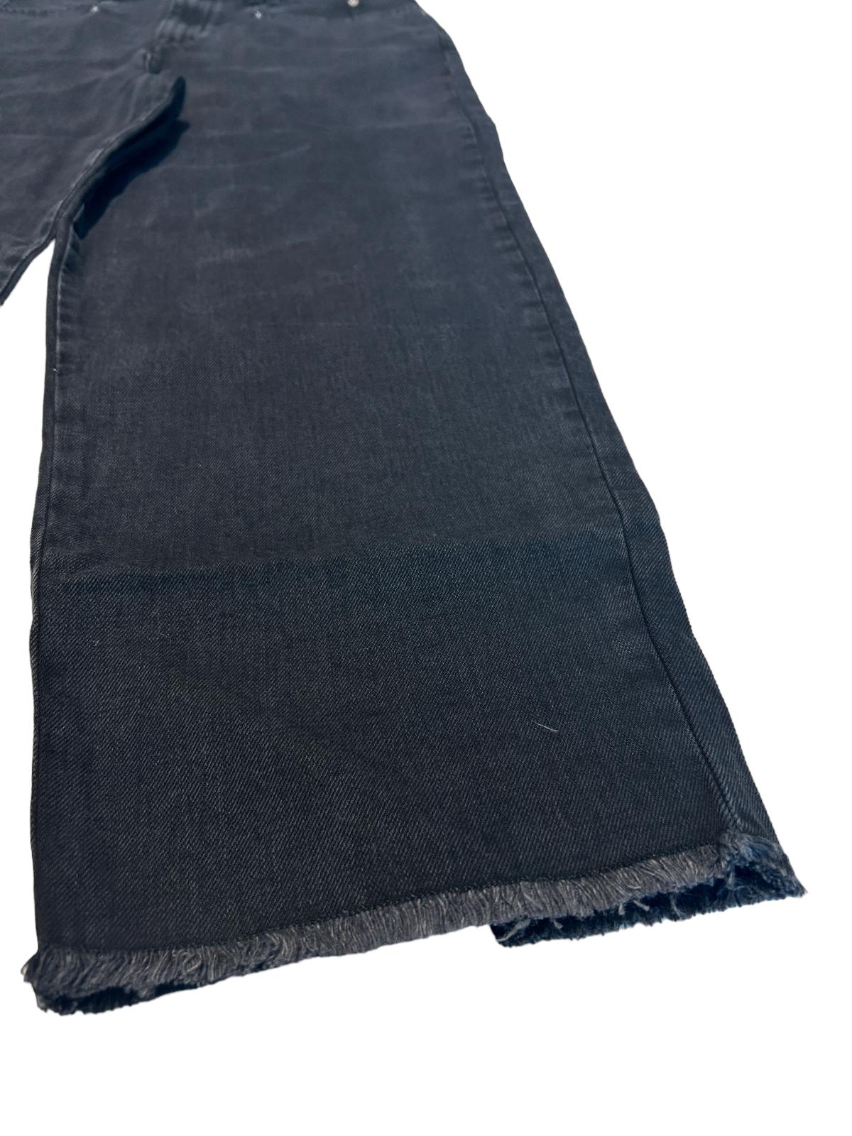 ISABEL MARANT Dilali Jeans Wide Leg Cropped Ladies Black Denim UK16 NEW RRP 295