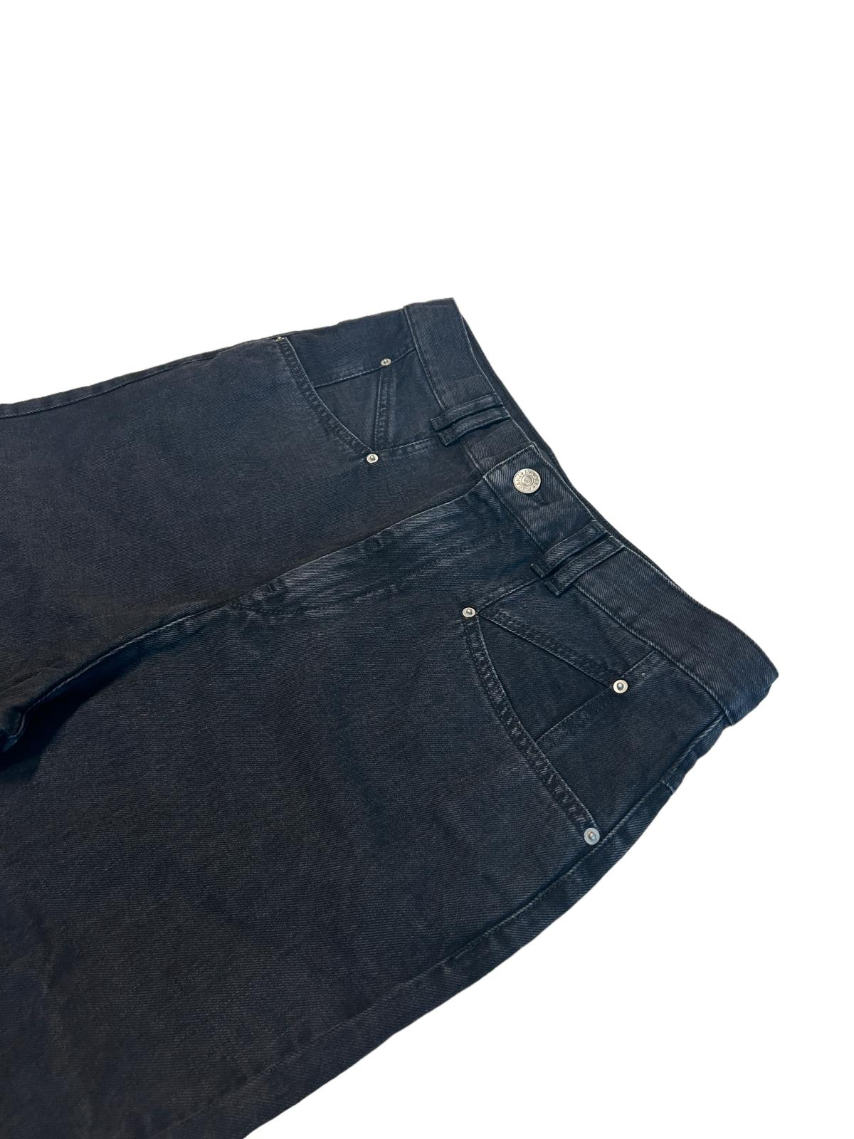 ISABEL MARANT Dilali Jeans Wide Leg Cropped Ladies Black Denim UK16 NEW RRP 295
