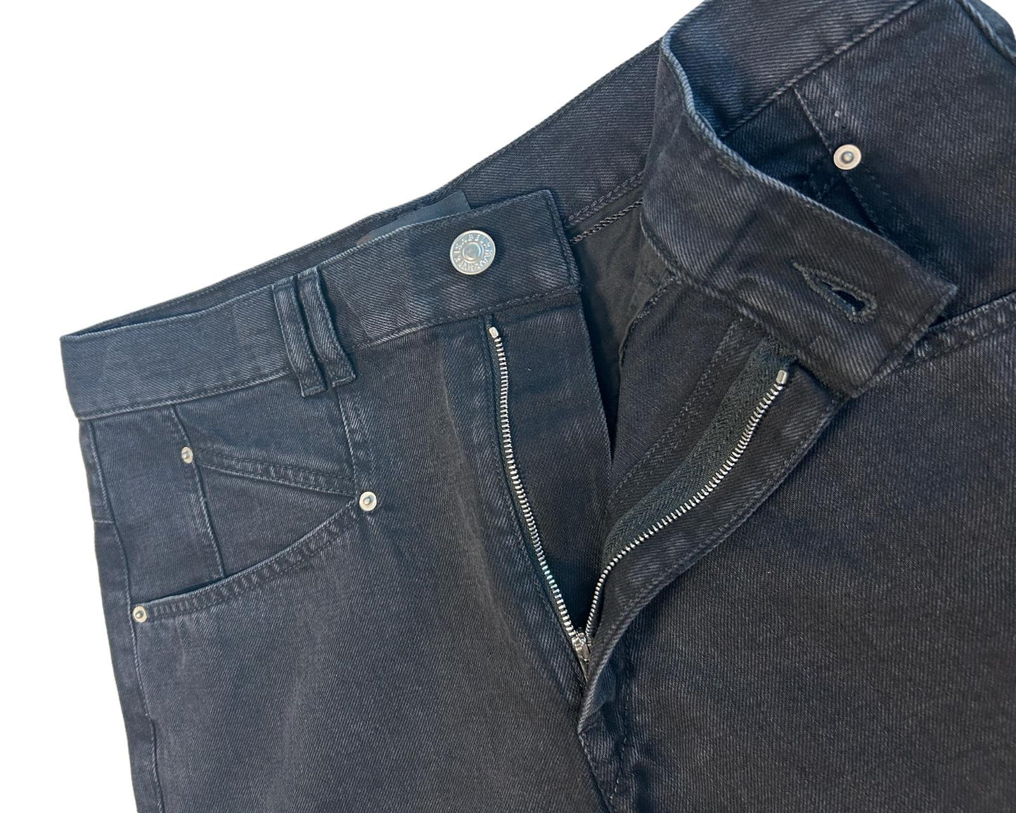 ISABEL MARANT Dilali Jeans Wide Leg Cropped Ladies Black Denim UK16 NEW RRP 295