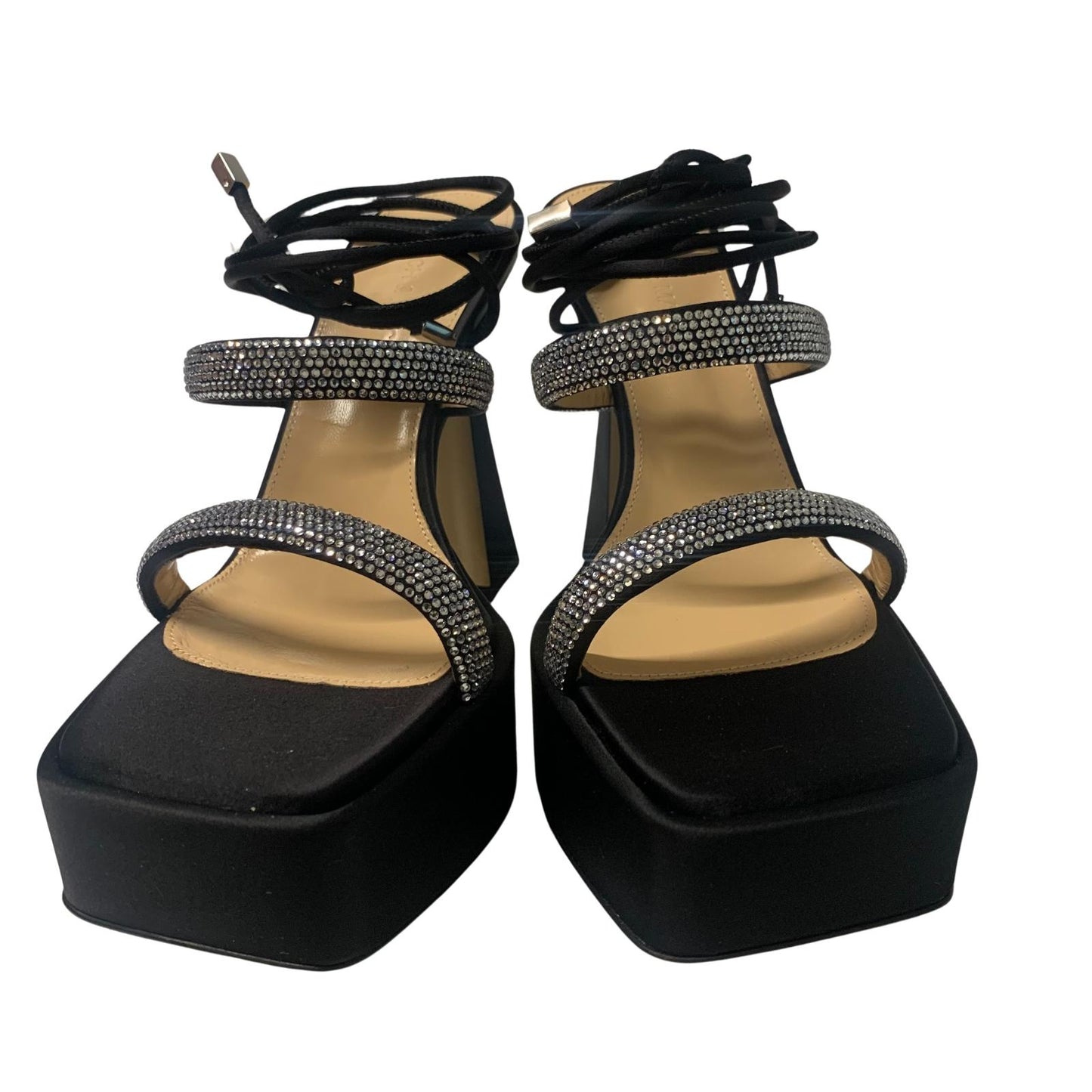 MACH & MACH Devon 140 Platform Heel Crystal Shoes Black IT40 UK7 RRP955 BNIB