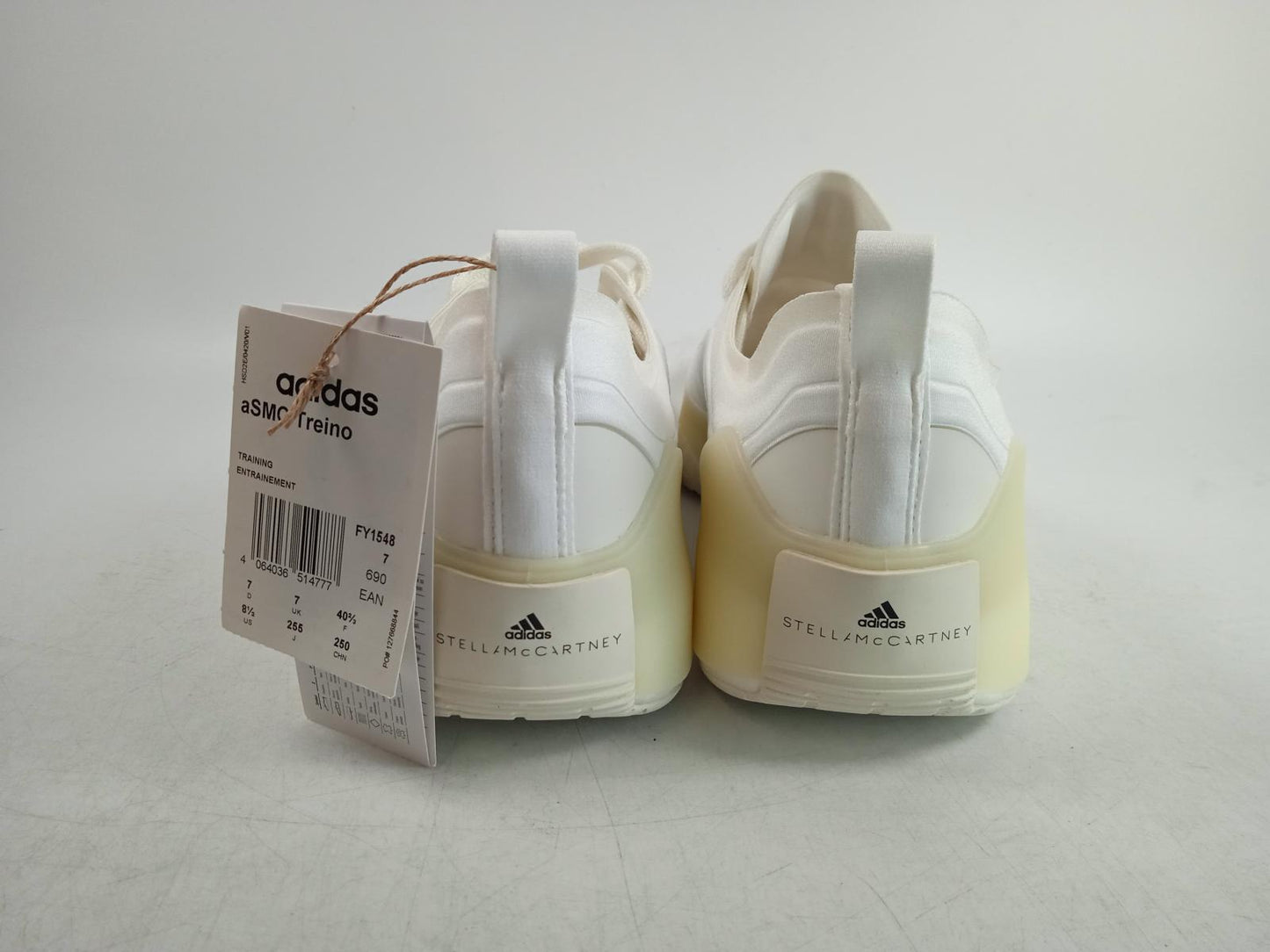 ADIDAS X STELLA MCCARTNEY Ladies White ASMC Treino Trainers Size UK7 NEW
