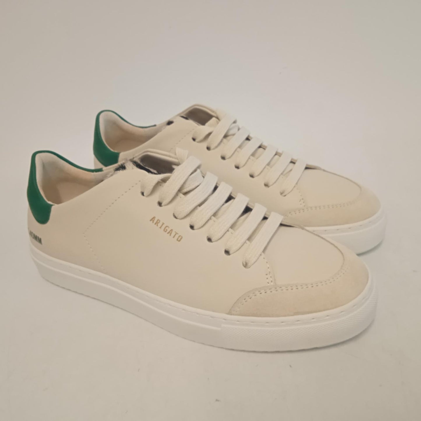 AXEL ARIGATO Ladies Beige & Green Leather Leopard Print Tongue Sneakers UK5 NEW