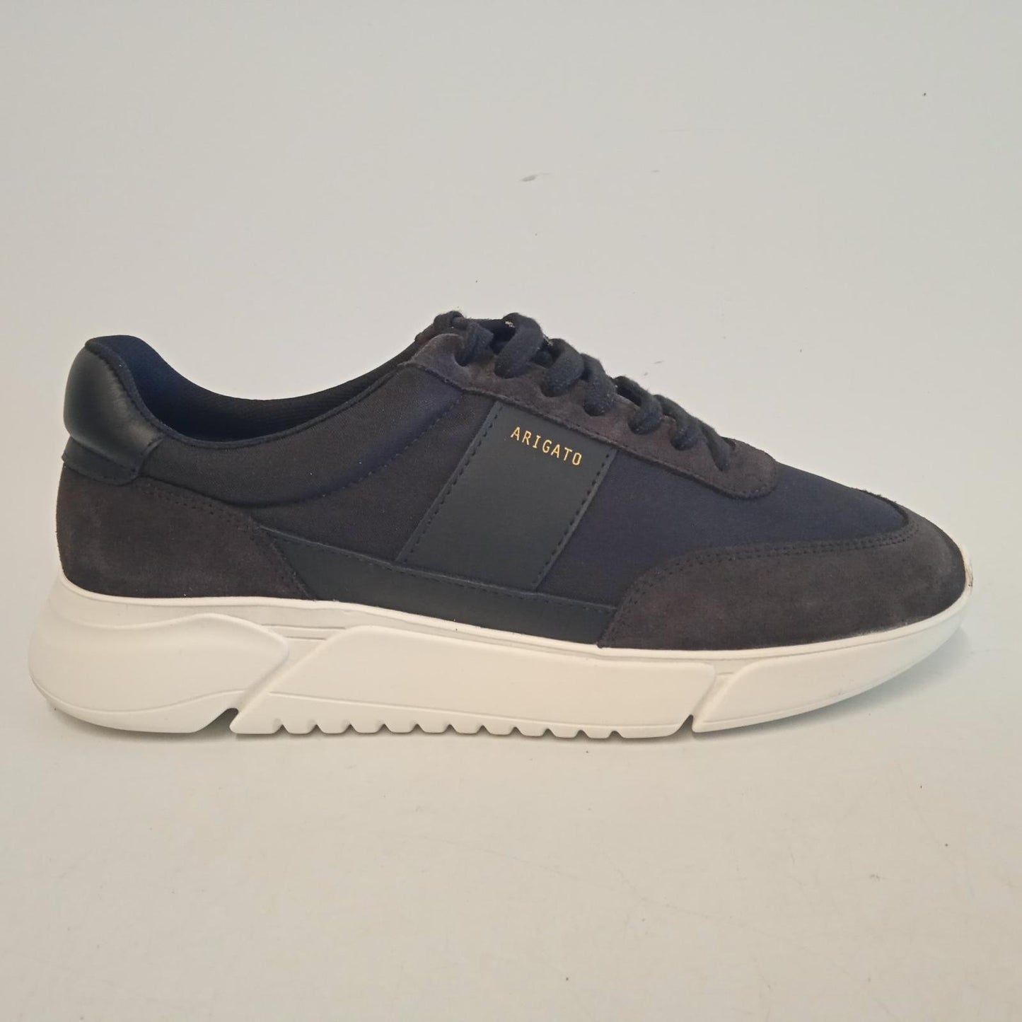 ALEX ARIGATO Men's Black Suede Textile Genesis Vintage Runner Sneakers UK11 NEW