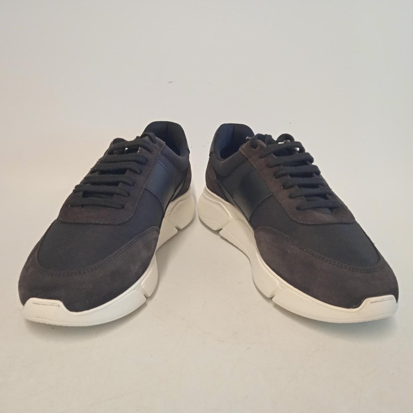 ALEX ARIGATO Men's Black Suede Textile Genesis Vintage Runner Sneakers UK11 NEW