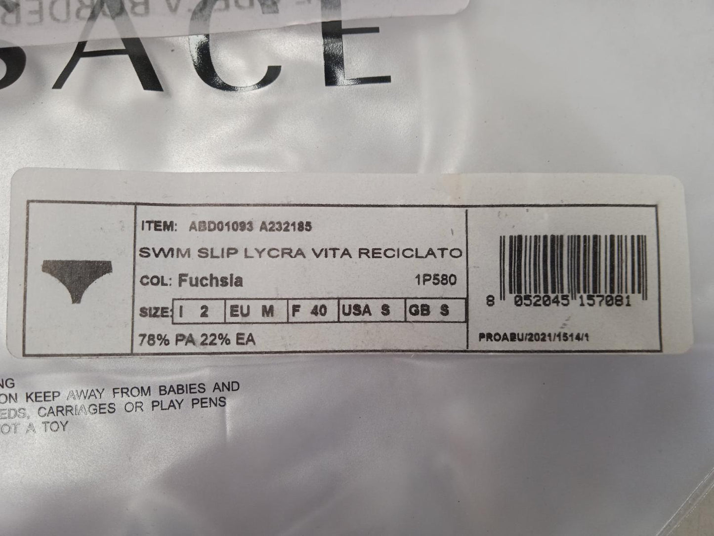 VERSACE Ladies Fuchsia Pink Greca Key Print Border Bikini Briefs Size S NEW