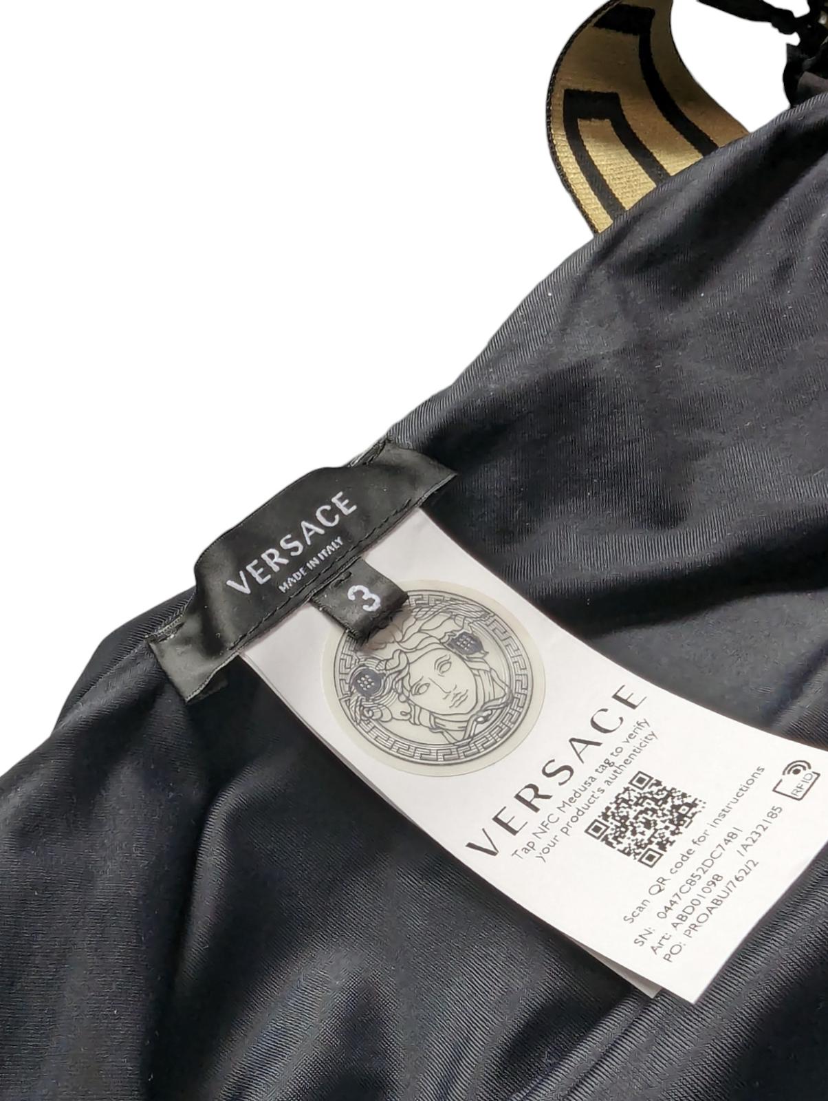 VERSACE Bikini Black Wide Strap Baroque Swimming Costumes M NEW RRP 235