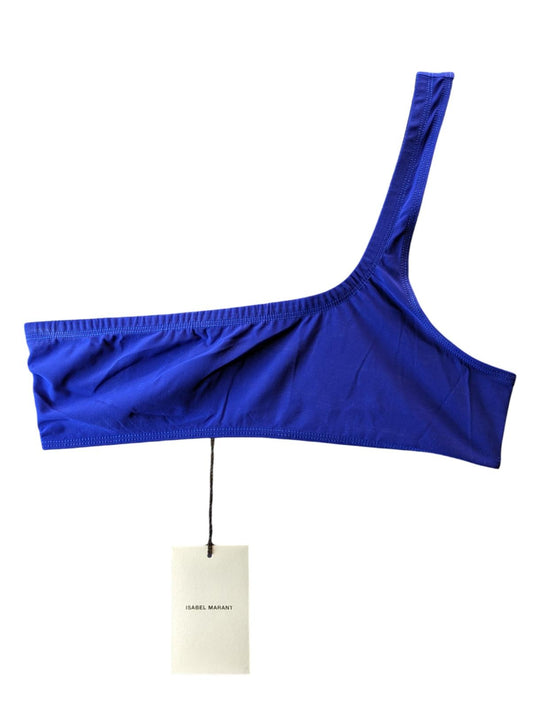 ISABEL MARANT Bikini Tops Blue Salome Asymmetric One Shoulder UK 6 NEW RRP 80