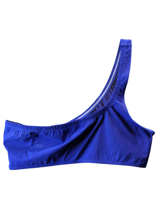 ISABEL MARANT Bikini Tops Blue Salome Asymmetric One Shoulder UK 10 NEW RRP 80
