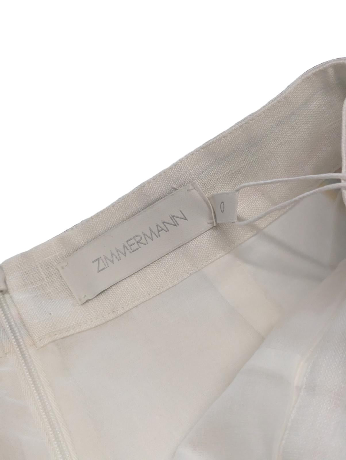 ZIMMERMAN Shorts Bermuda Corded Embroidered Shorts Ladies White XS NEW RRP 125