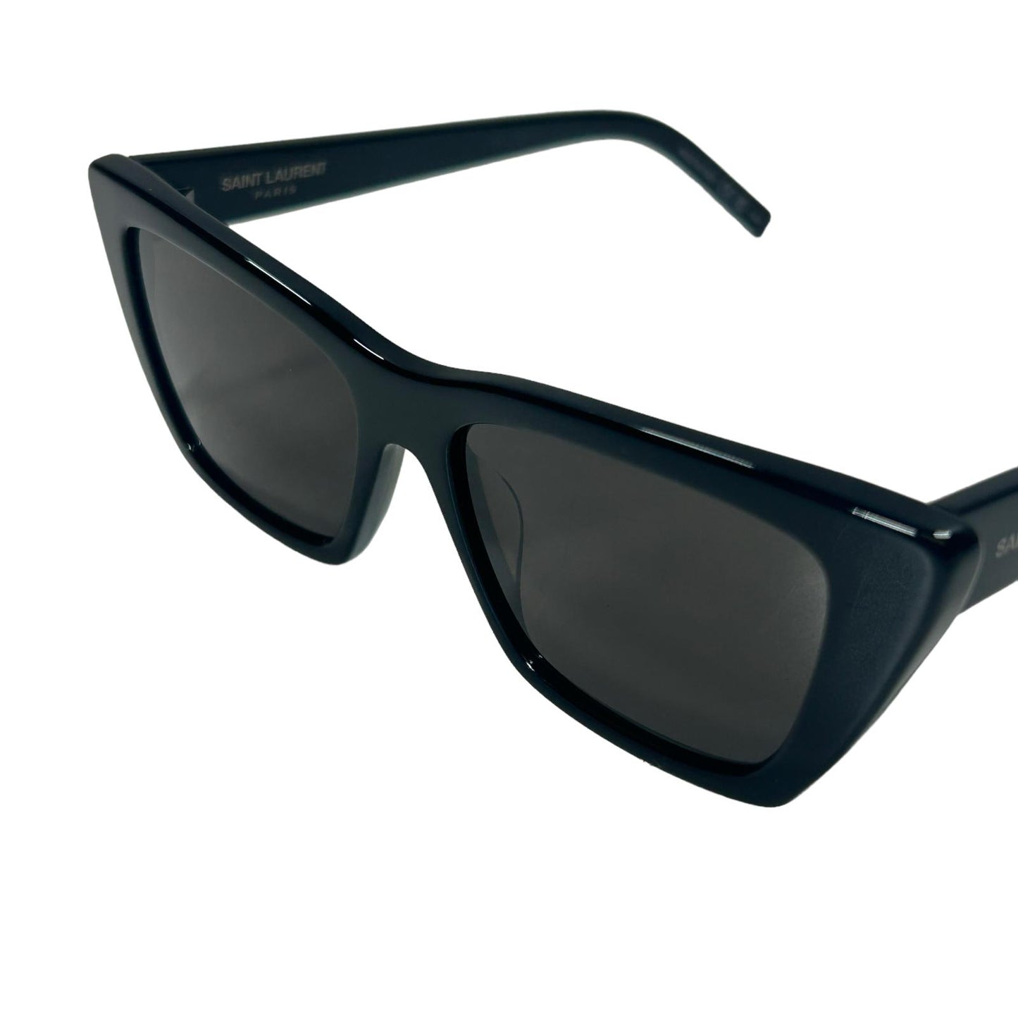 SAINT LAURENT MICA UNISEX SL276 CAT EYE ACETATE SQUARE SUNGLASSES BLACK 1 NEW