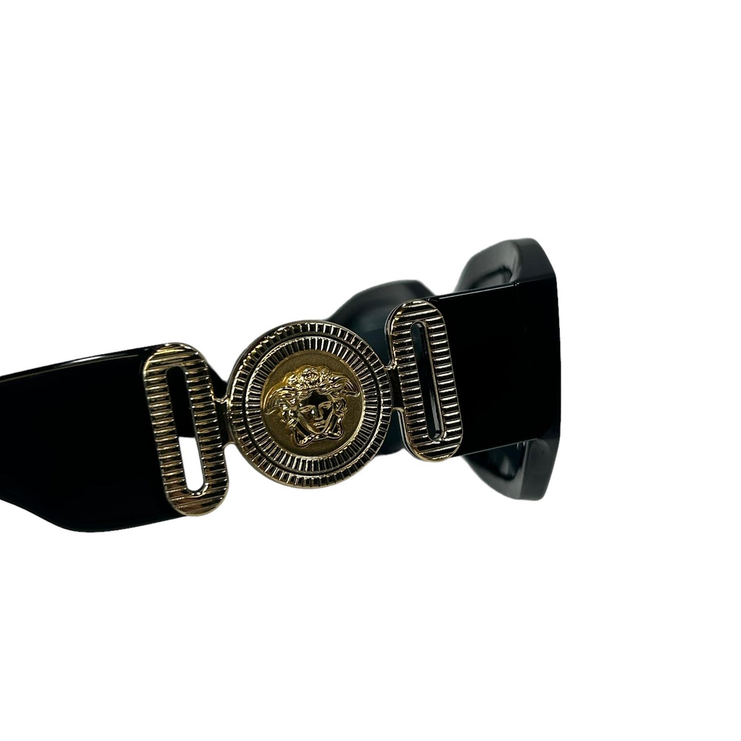 VERSACE 0VE4361 MEDUSA BIGGIE SIDE LOGO RECTANGLE ACETATE SUNGLASSES BLACK 1 NEW