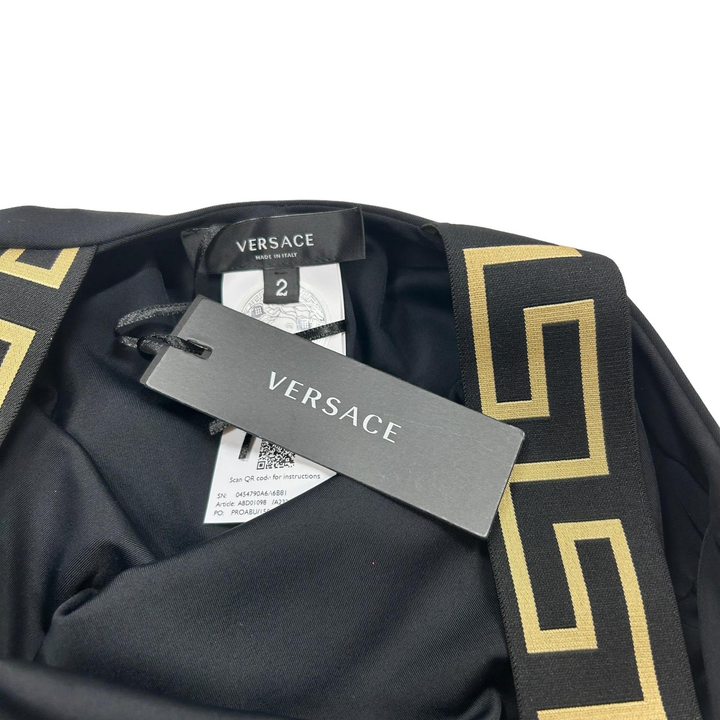 VERSACE SWIMWEAR GRECA BORDER ONE PIECE SWIMSUIT - LYCRA - SIZE 2 - SMALL - NEW