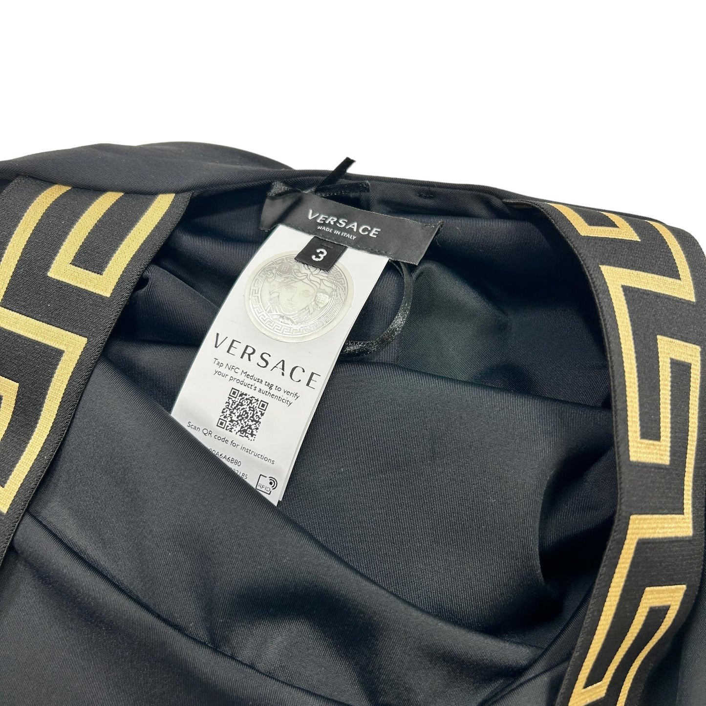 VERSACE SWIMWEAR GRECA BORDER ONE PIECE SWIMSUIT - LYCRA - SIZE 3- MEDIUM - NEW