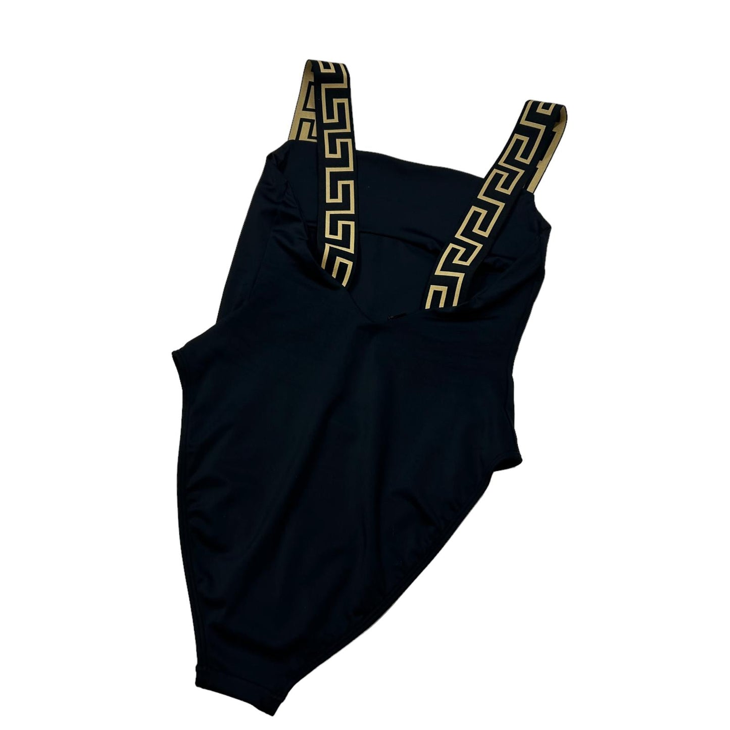 VERSACE SWIMWEAR GRECA BORDER ONE PIECE SWIMSUIT - LYCRA - SIZE 4 - LARGE - NEW