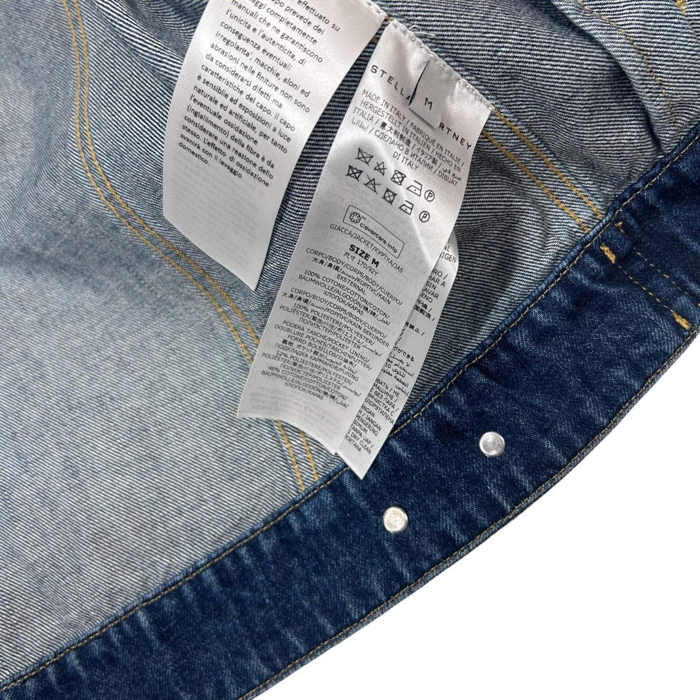 STELLA MCCARTNEY DENIM LAYERD COTTON JACKET - BLUE - MEDIUM - NEW RRP990