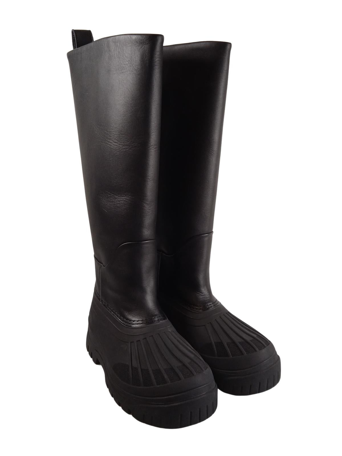 AXEL ARIGATO Ladies Black Leather Knee High Cryo Boots EU38 UK5 RRP380 NEW
