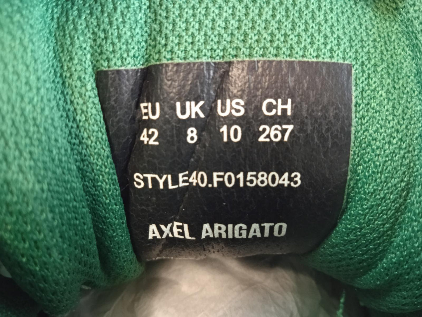 AXEL ARIGATO Men's Green & White Marathon Runner Trainers EU42 UK8 RRP255 NEW