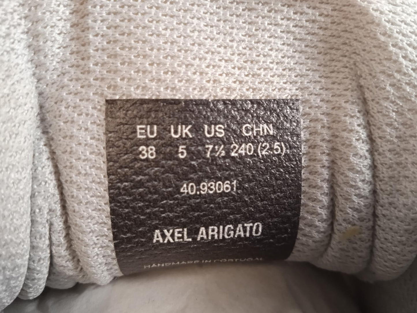 AXEL ARIGATO Ladies White Leather Marathon R-Trail Trainers EU38 UK5 RRP290 NEW