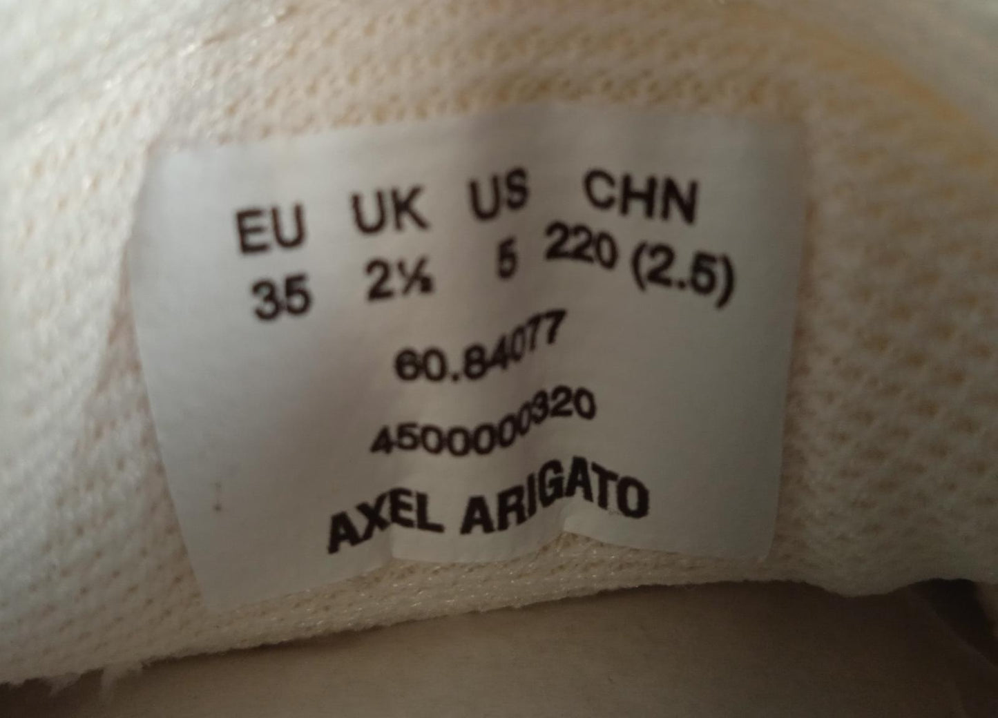 AXEL ARIGATO Ladies White Genesis Vintage Runner Trainers UK2.5 RRP195 NEW