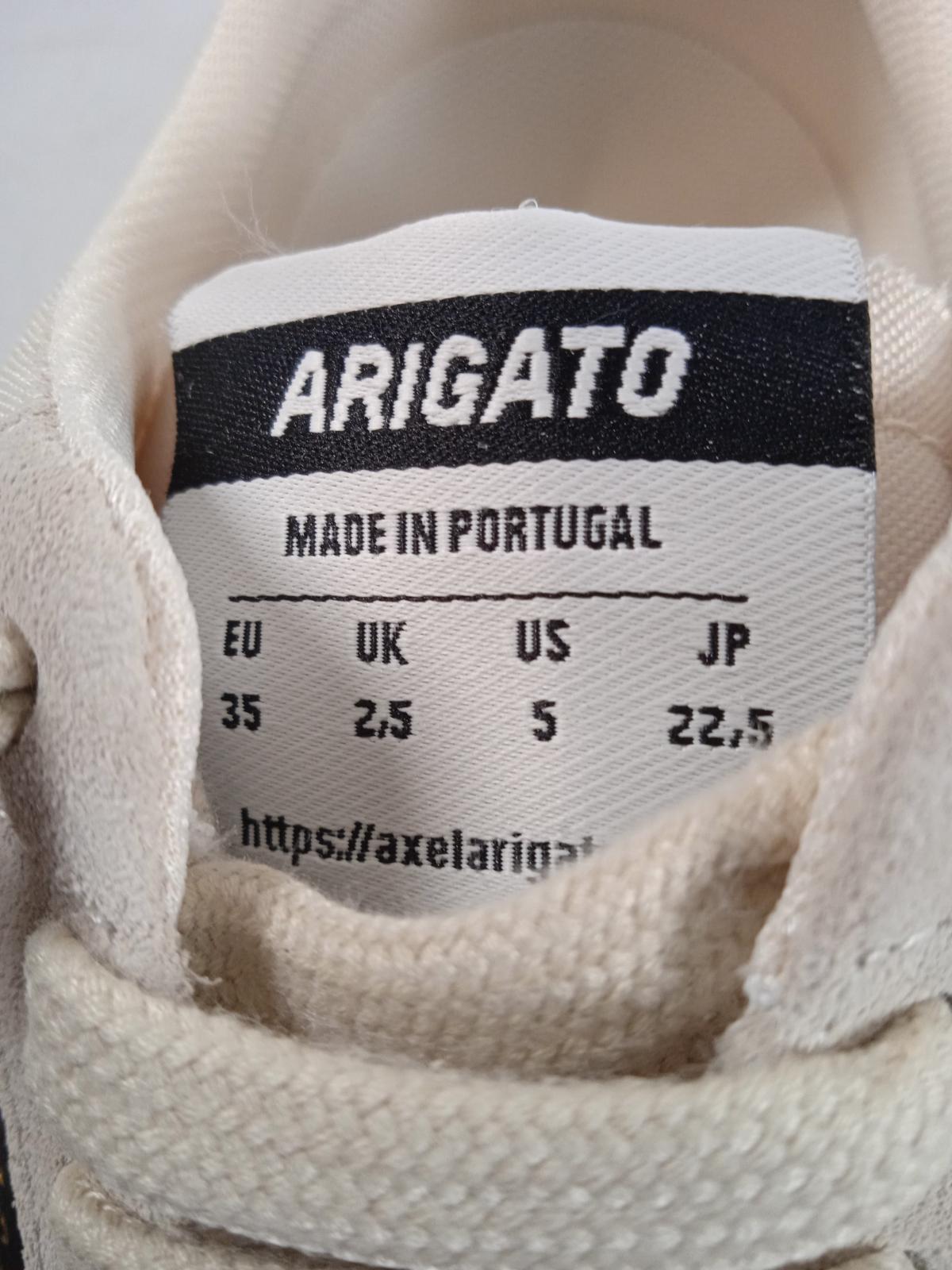 AXEL ARIGATO Ladies Beige & Black Low-Top Genesis Trainers UK2.5 RRP170 NEW