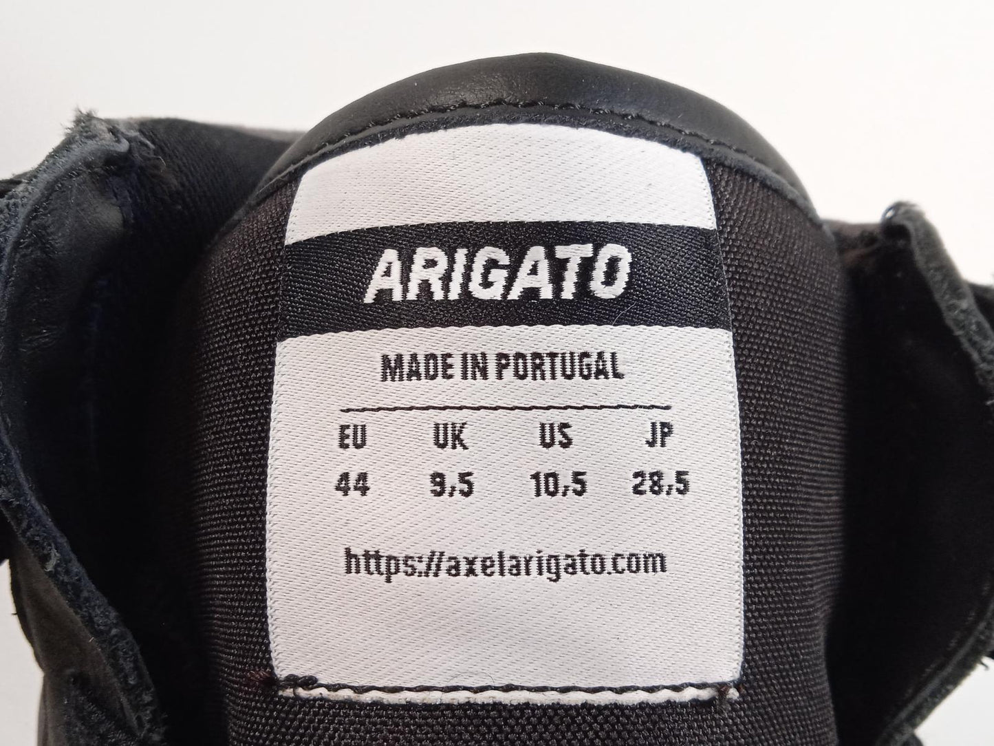AXEL ARIGATO Men's Black Leather Dice Hi Lace-Up Trainers Size UK9.5 RRP175 NEW