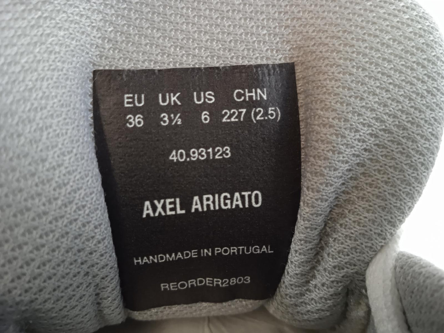 AXEL ARIGATO Ladies White Leather Marathon R-Tic Trainers Size UK3.5 RRP315 NEW