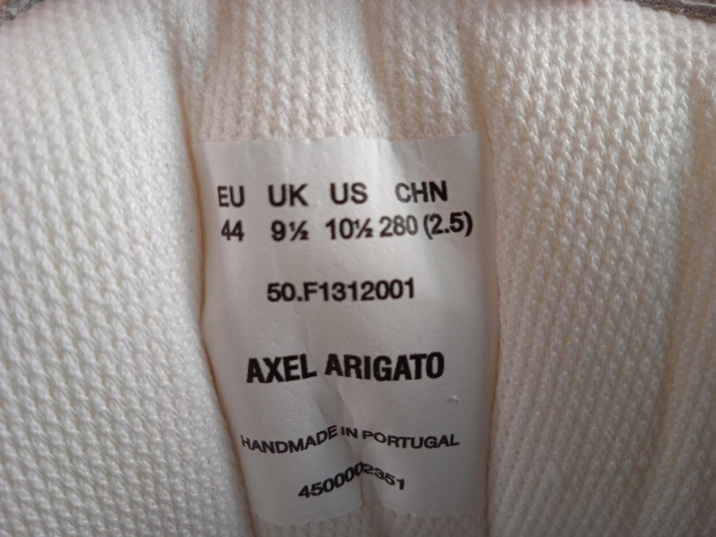 AXEL ARIGATO Men's White Leather Area Haze Trainers Size UK9.5 RRP265 NEW