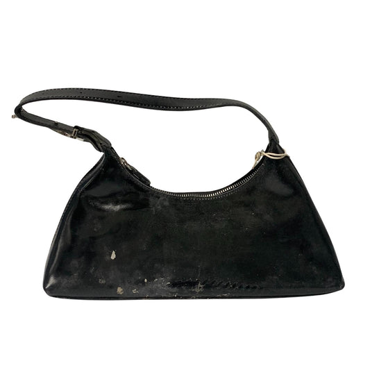 STAUD Black Small Estelle Patent Leather Shoulder Bag Handbag NEW RRP 240