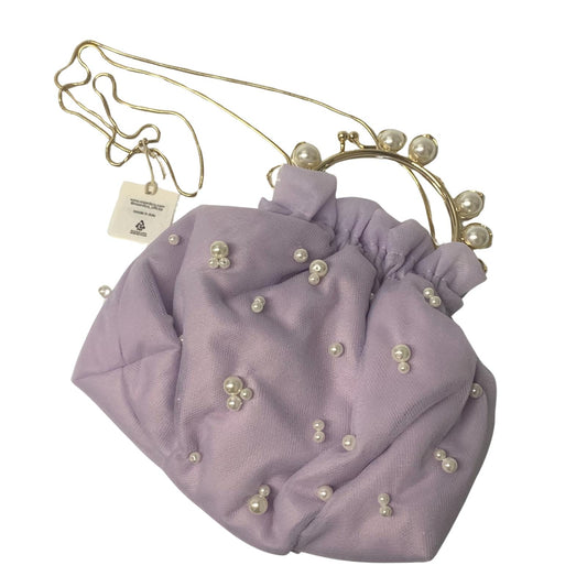 ROSANTICA Purple Tutu Pearl Tulle Embroided Frame Mini Handbag NEW RRP 710