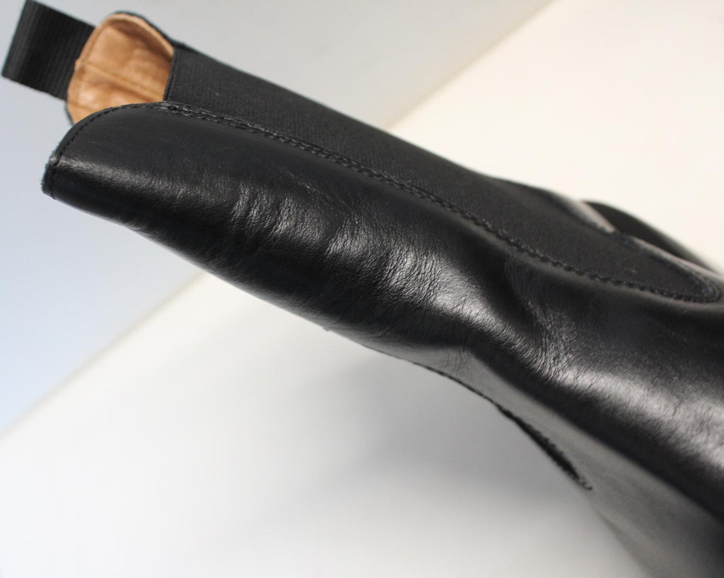 GANNI Ladies s1905 Black Leather Square Toe Chelsea Boots EU40 UK7 NEW RRP355