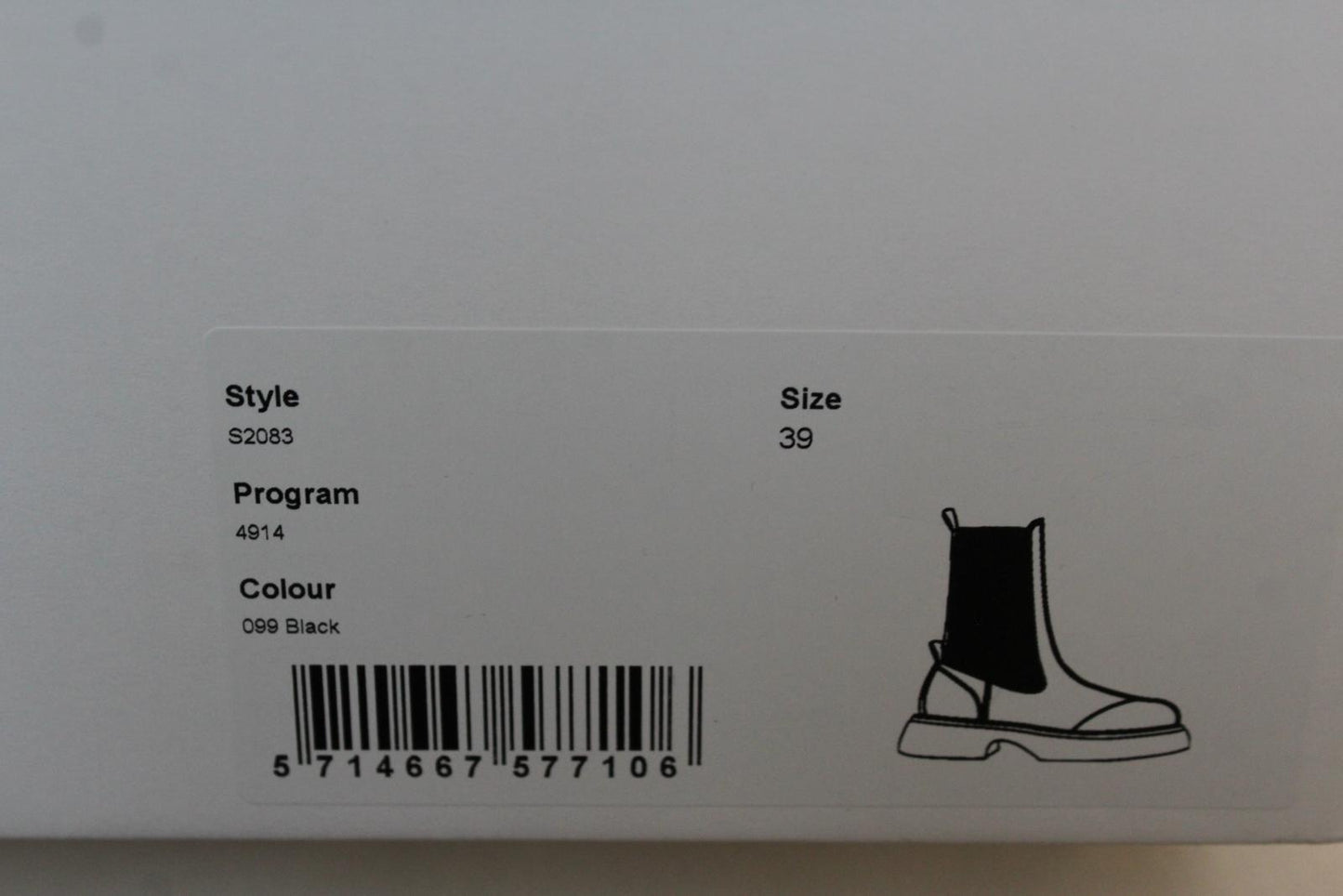 GANNI Ladies S2083 Black Everyday Faux Leather Mid Chelsea Boots UK6 NEW RRP370
