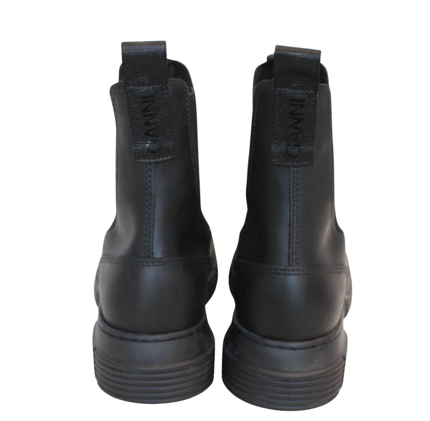GANNI Chelsea Boots S1526 Black Recycled Rubber City Womens EU37 UK4 NEW RRP195