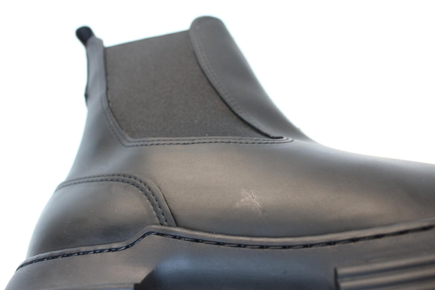 GANNI Chelsea Boots S1526 Black Recycled Rubber City Womens EU37 UK4 NEW RRP195