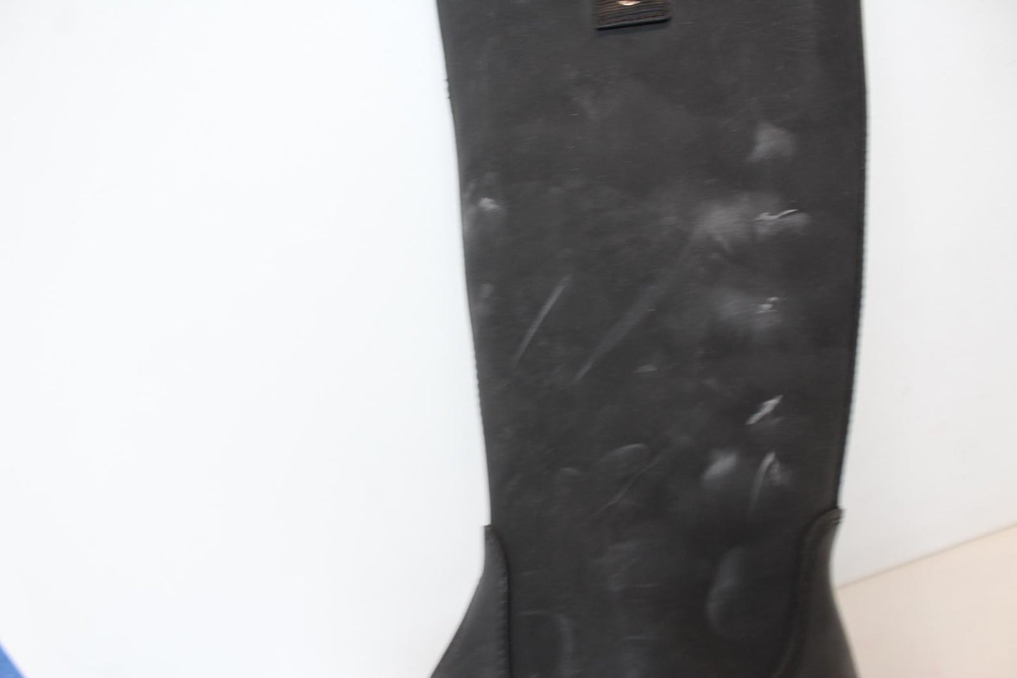 GANNI Boot S1913 Black Rubber Leather Knee High Womens EU36 UK3 NEW RRP445