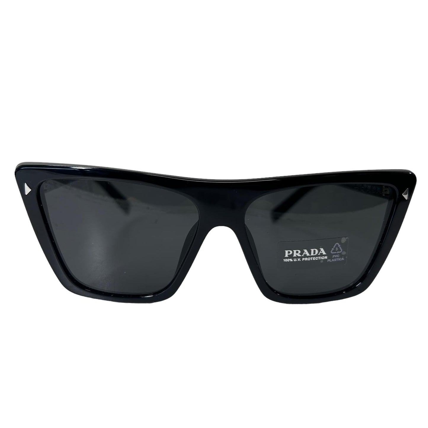PRADA EYEWEAR SQUARE CATEYE SUNGLASSES - BLACK - NEW