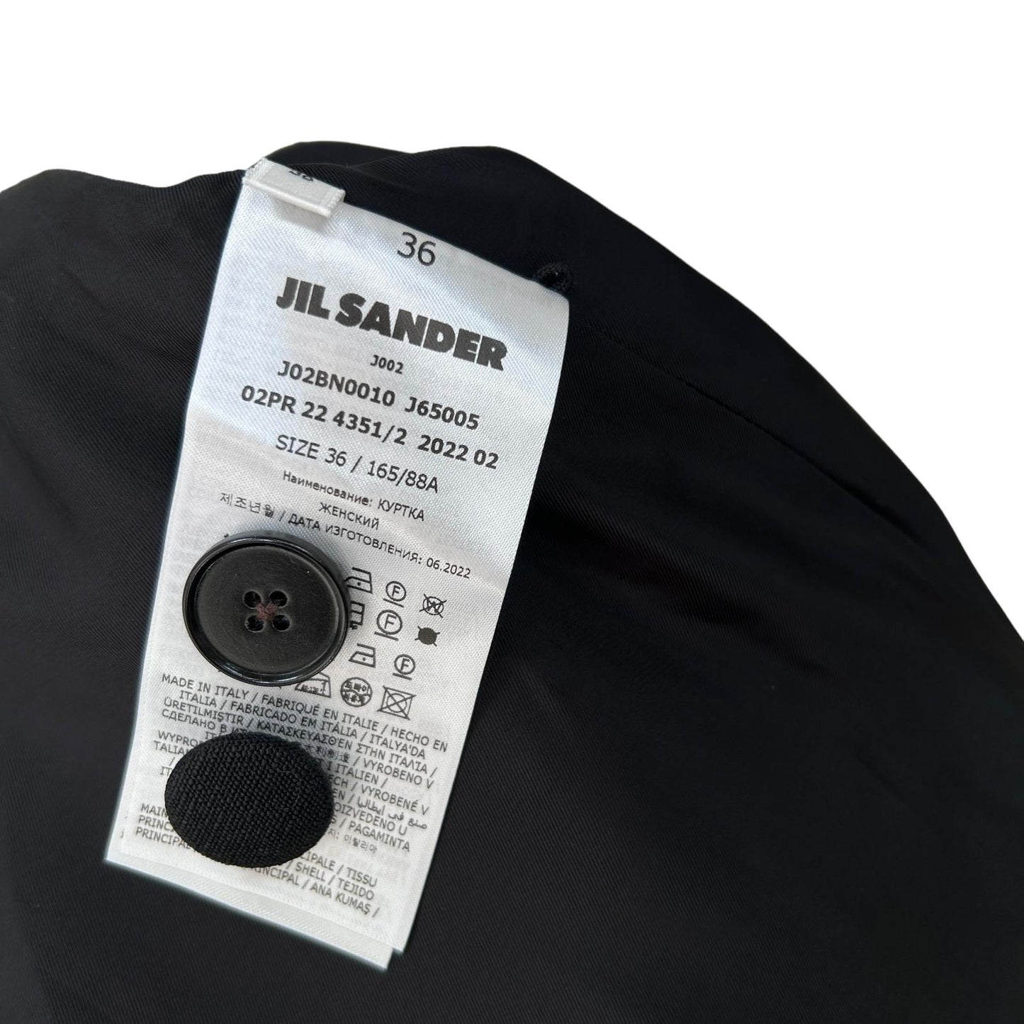 JIL SANDER Double Breasted Silk Viscose Blazer Garbadine Size 36 - NEW RRP 2130