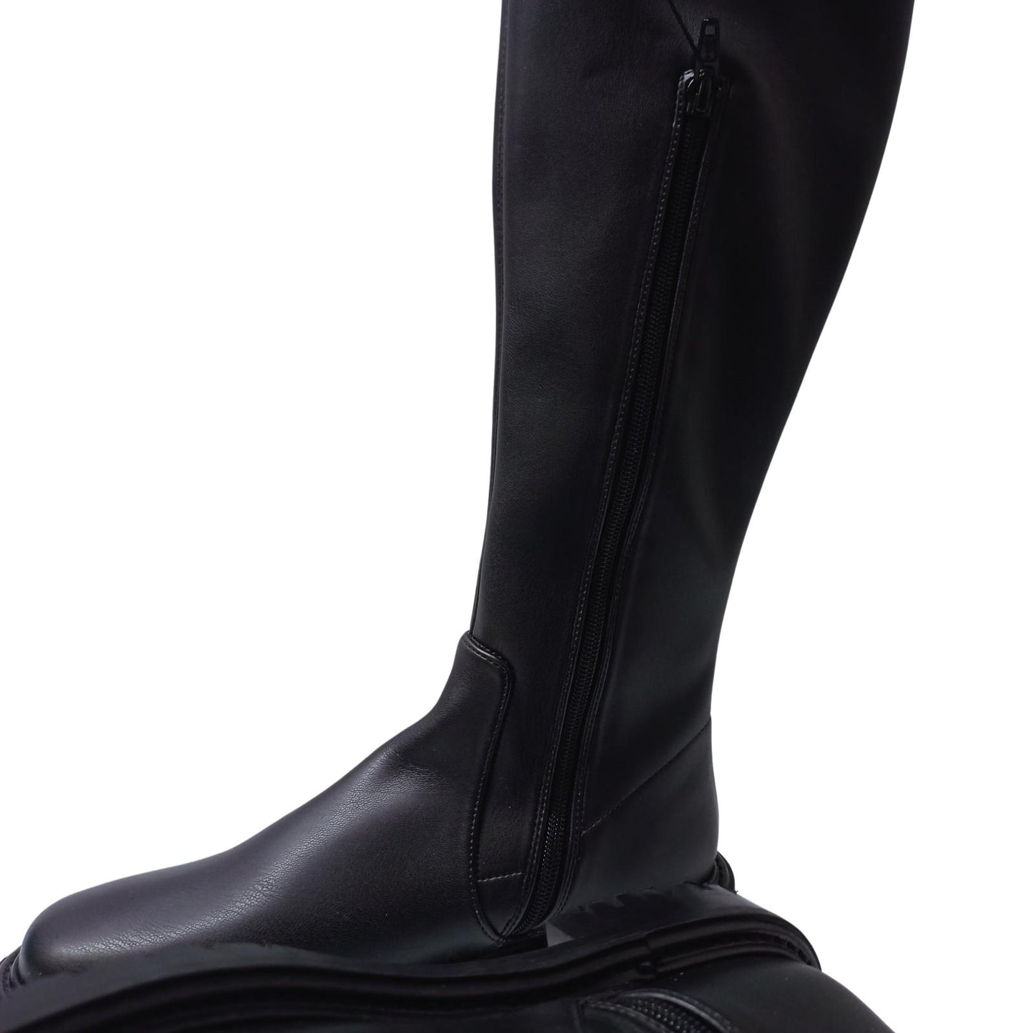 STAUD Black Ankle Boots Belle Flat Stretch Vegan Leather UK 3.5 NEW RRP 470