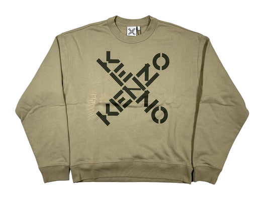 KENZO Brown Sweatshirt Cotton Logo Large NEW RRP 245
